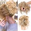 messy bun hair piece Hair Buns Hair Piece Tousled Updo Curly Messy Bun Hair Extension Synthetic Wavy Scrunchies Chignon with Elastic Rubber Band Hairpiece for Women bun hair pieces for women ( Color : view 2