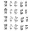 20 PCS Silver Hair Jewelry for Braids Crystal Rhinestone Dreadlock Metal Braid Clips Non-Piercing Ear Clip Cuffs Jewelry for Women Men Hair Accessories Braid Tools view 3