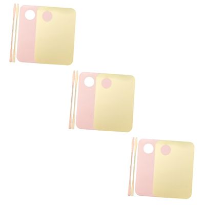 6 sets Pigment Tool Cosmetics Professional Art Spatula Make Nail-art S Palettes of Portable Liquid Tray up Double and Makeup Liquidation Color Tools Plate for Shadow ( Color : Assorted Colorx2pcs , Si