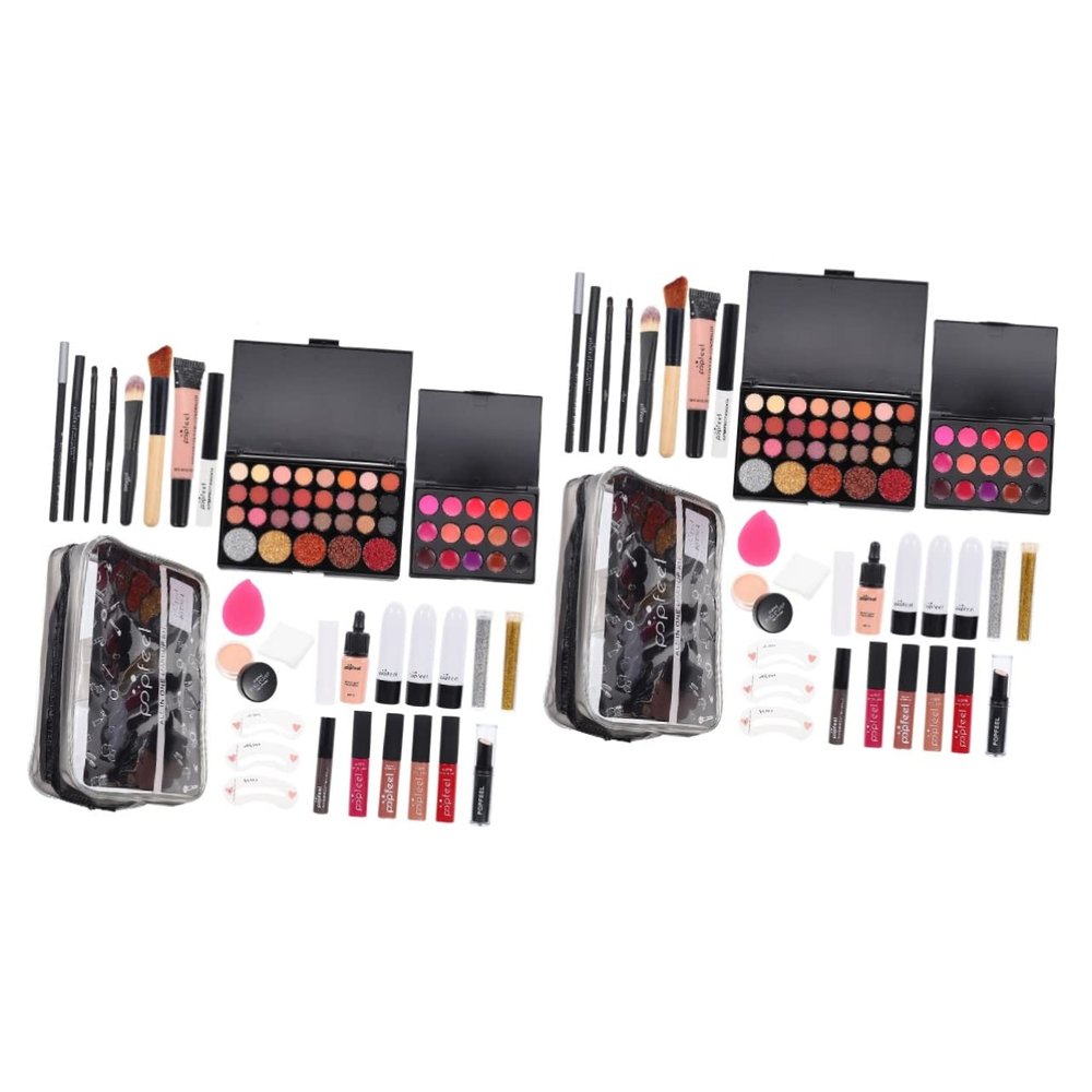 3 Sets Women's Makeup Set Gift for Women Cosmetics Sulies Makeup Brushes Lip Gloss for Women Mascara Sets Eyeshadow Set Makeup Kit Women Cosmetics Sulies Cosmetic Kit for Women ( Color : As Shownx2pcs