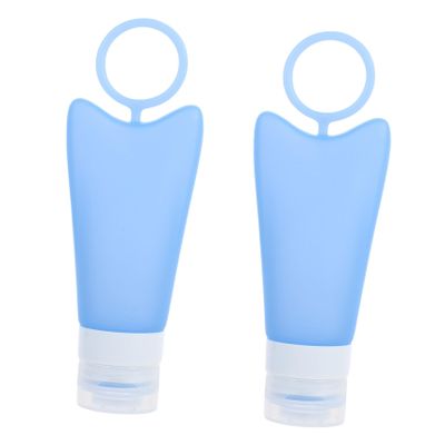 1 Set 2 Silica Gel Bottle Hand Refillable Bottles Travel Containers Cosmetic Tube Makeup Travel Containers Soap Dispenser Liquid Body Soap Travel Makeup Bottles Lotion Bottles Vial ( Color : Blue , Si