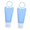 1 Set 2 Silica Gel Bottle Hand Refillable Bottles Travel Containers Cosmetic Tube Makeup Travel Containers Soap Dispenser Liquid Body Soap Travel Makeup Bottles Lotion Bottles Vial ( Color : Blue , Si view 1