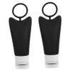 1 Set 2 Silica Gel Bottle Hand Refillable Bottles Travel Containers Cosmetic Tube Makeup Travel Containers Soap Dispenser Liquid Body Soap Travel Makeup Bottles Lotion Bottles Vial ( Color : Black , S view 1