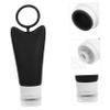 1 Set 2 Silica Gel Bottle Hand Refillable Bottles Travel Containers Cosmetic Tube Makeup Travel Containers Soap Dispenser Liquid Body Soap Travel Makeup Bottles Lotion Bottles Vial ( Color : Black , S view 2