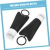 1 Set 2 Silica Gel Bottle Hand Refillable Bottles Travel Containers Cosmetic Tube Makeup Travel Containers Soap Dispenser Liquid Body Soap Travel Makeup Bottles Lotion Bottles Vial ( Color : Black , S view 3