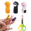 3 Pcs Cute Cat Paw Nipper Protective Cover Dead Skin Tweezers Cap Nail Scissors Sleeve Cuticle Trimmer Cover Cuticle Nail Protector view 1