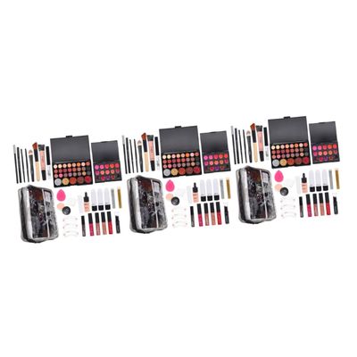 3 Sets Women's Makeup Set Gift for Women Cosmetics Sulies Makeup Brushes Lip Gloss for Women Mascara Sets Eyeshadow Set Makeup Kit Women Cosmetics Sulies Cosmetic Kit for Women ( Color : As Shownx3pcs
