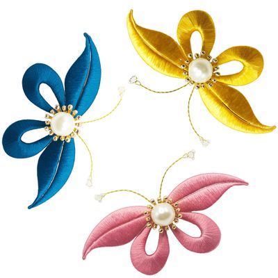 3 Pcs Chanhua Handmade Hair Clips Handmade Hair Accessories for Women Butterfly Hair Clips Holiday Gifts for Women