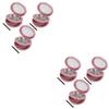 6 Pcs empty eyeshadow container Empty Eye Shadow Tray makeup Refillable Palettes makeup containers lip gloss containers sample containers Compact Powder Container makeup powder ( Color : Pinkx2pcs , S view 1