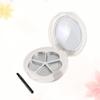 6 Pcs empty eyeshadow container Empty Eye Shadow Tray makeup Refillable Palettes makeup containers lip gloss containers sample containers Compact Powder Container makeup powder ( Color : Whitex3pcs , view 4