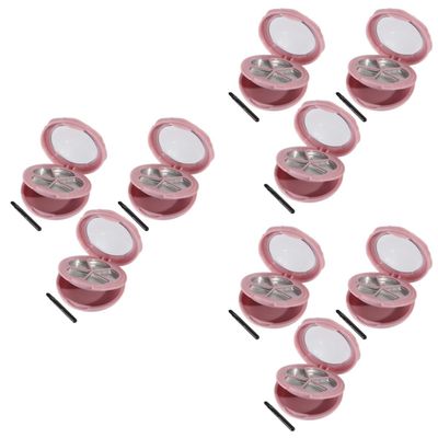 6 Pcs empty eyeshadow container Empty Eye Shadow Tray makeup Refillable Palettes makeup containers lip gloss containers sample containers Compact Powder Container makeup powder ( Color : Pinkx3pcs , S