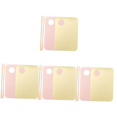 6 sets Pigment Tool Cosmetics Professional Art Spatula Make Nail-art S Palettes of Portable Liquid Tray up Double and Makeup Liquidation Color Tools Plate for Shadow ( Color : Assorted Colorx4pcs , Si