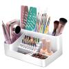 ANRUI Nail Drill Machine & Bits Storage Box, Plastic Nail desk organizer of 28 Holes Nail Drill Holder, Professional Nail Drill Grinding Bit Holder Box for Manicure tools - White view 1