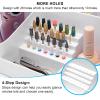 ANRUI Nail Drill Machine & Bits Storage Box, Plastic Nail desk organizer of 28 Holes Nail Drill Holder, Professional Nail Drill Grinding Bit Holder Box for Manicure tools - White view 3