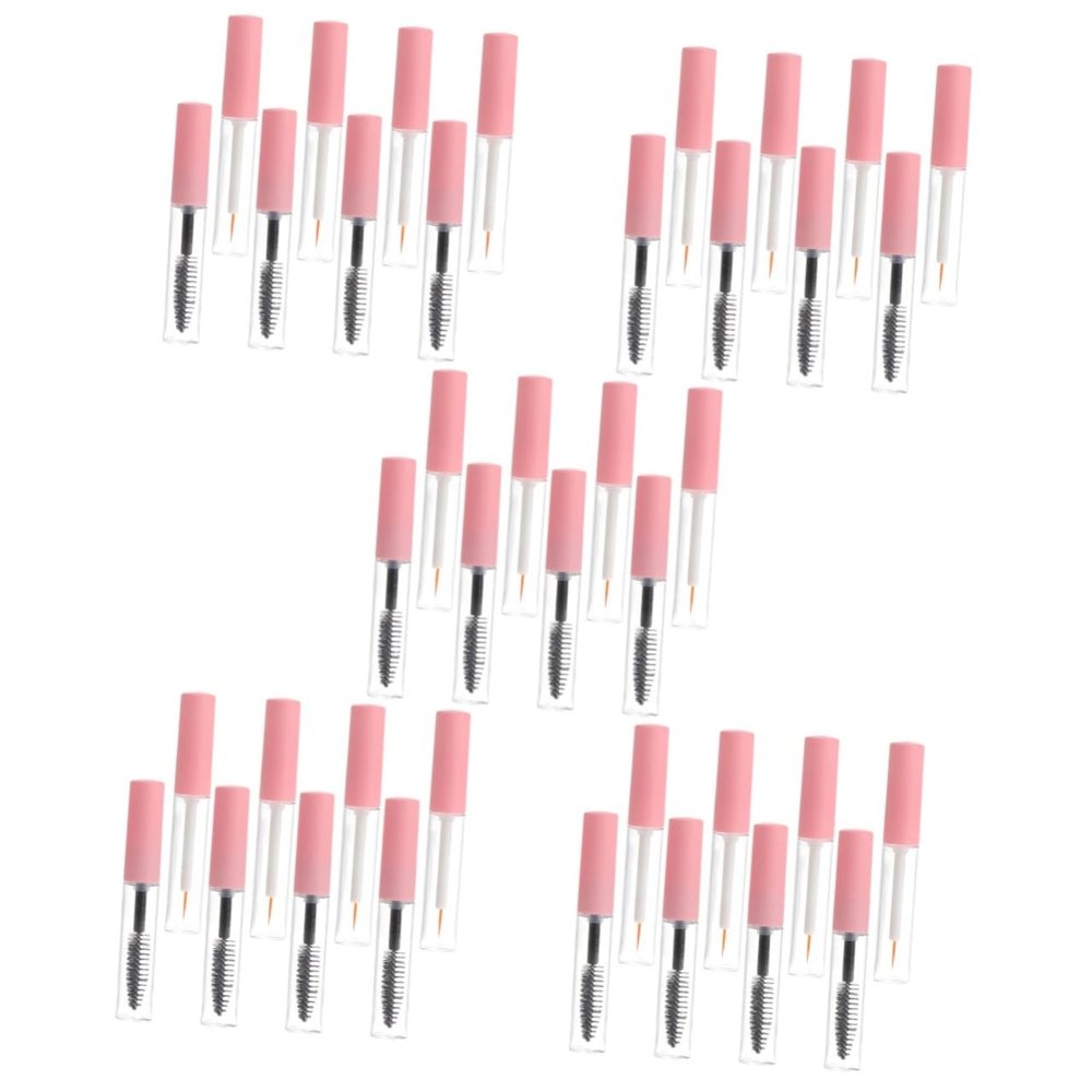 Empty Eyelash Tube 1 Set Eyeliner Stick Clear Eyelash Mascara Eyelash Cream Container Eyelash Cream Bottle The Pet Portable Pink Miss Lip Gloss Eyeliner Vials Tube ( Color : Pinkx5pcs , Size : 8.5x1.3