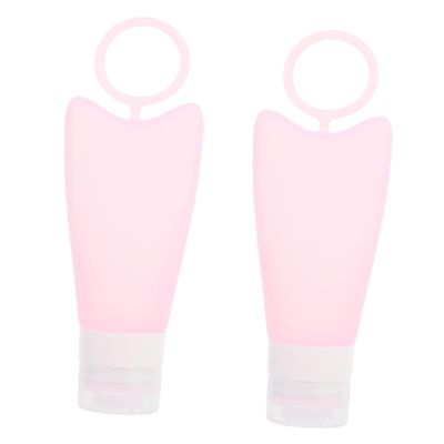 1 Set 2 Silica Gel Bottle Hand Refillable Bottles Travel Containers Cosmetic Tube Makeup Travel Containers Soap Dispenser Liquid Body Soap Travel Makeup Bottles Lotion Bottles Vial ( Color : Pink , Si