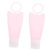 1 Set 2 Silica Gel Bottle Hand Refillable Bottles Travel Containers Cosmetic Tube Makeup Travel Containers Soap Dispenser Liquid Body Soap Travel Makeup Bottles Lotion Bottles Vial ( Color : Pink , Si view 1