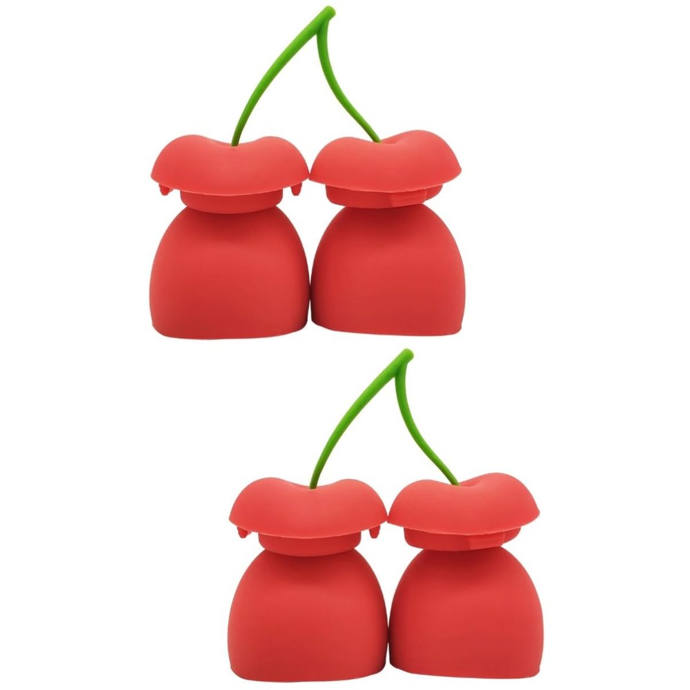 UpcoT Cherry Lip Plumper Lip Enhancer Plumper Lip Pump Silicone Lip Plumper Tool Lip Augmentation Full (Color : Redx2pcs, Size : Mediumx2pcs)