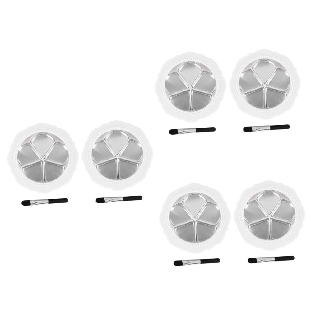 6 Sets Box Lipstick Box Nail Palette Nail Polish Gel Set Makeup Tray Empty Eyeshadow Tray Empty Lipstick Plate Empty Lip Gloss Dispenser Makeup Mirror Box Highlight Box White Pan ( Color : Whitex3pcs
