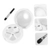 6 Sets Box Lipstick Box Nail Palette Nail Polish Gel Set Makeup Tray Empty Eyeshadow Tray Empty Lipstick Plate Empty Lip Gloss Dispenser Makeup Mirror Box Highlight Box White Pan ( Color : Whitex3pcs view 4
