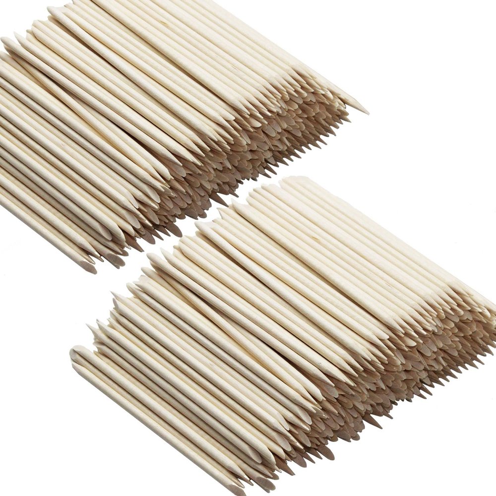 800 Pcs Nail Art Orange Wood Sticks, Multi Functional Cuticle Pusher Remover Manicure Pedicure Tool for Manicure & Pedicure - 4.5 inch