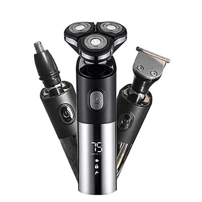 Head Shavers for Bald Men, 3 Head Electric Shaver for Men 3D Electric Razor Waterproof Beard Trimmer Cutter for Men Shaving Machine Recharge LED Display