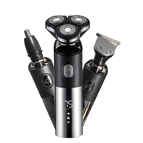 Head Shavers for Bald Men, 3 Head Electric Shaver for Men 3D Electric Razor Waterproof Beard Trimmer Cutter for Men Shaving Machine Recharge LED Display