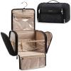 BAGSMART Makeup Bag for Women with Hanging Hook - Portable Cosmetic Case, Large Capacity Door Room Essentials Travel Organizer for Full Sized Cosmetics and Toiletries, Black view 1