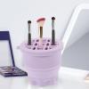 Cabilock Makeup Brush Cleaning Bowl Silicone Brush Washer for Easy Cleaning Quick Drying Versatile Holder for All Makeup Tools for Eyeshadow Cosmetic Sponges Design view 3