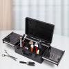 BeiseYu Deluxe Barber Case with Lock - Lightweight Travel Organizer for Hair Stylists, Pet Groomers, and Makeup Artists - Aluminum and Plastic view 2