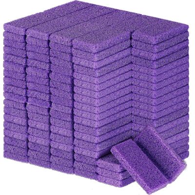 Batiyeer 600 Pcs Pumice Stone Bulk for Feet Scrubber Dead Skin Disposable Pedicure Pumice Stone Foot Shower Scrubber for Heel Cuticle Callus Remover Bath Spa,3.15 x 1.34 x 0.47 Inch(Purple)
