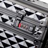 BABYCE Utility Organizer Cart Rolling Makeup Case Trolley Aluminum Alloy Edge Wear-Resistant Universal Casters High Capacity Password Multi-Functional Beauty Kit, Black, 38X25x82cm view 4