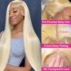 13x6 Blonde Lace Front Wigs Human Hair 250 Density 32 Inch Straight 613 Lace Front Wig Human Hair Pre Plucked 613 HD Transparent Lace Frontal Wig Guleless Wigs Human Hair Natural Hairline view 2