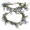 2pcs Flower Headband Handmade Floral Crown Bridal Fairy Headpiece Hair Accessories for Women Girls Wedding Birthday view 1