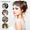 2pcs Flower Headband Handmade Floral Crown Bridal Fairy Headpiece Hair Accessories for Women Girls Wedding Birthday view 2