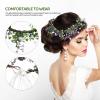 2pcs Flower Headband Handmade Floral Crown Bridal Fairy Headpiece Hair Accessories for Women Girls Wedding Birthday view 3