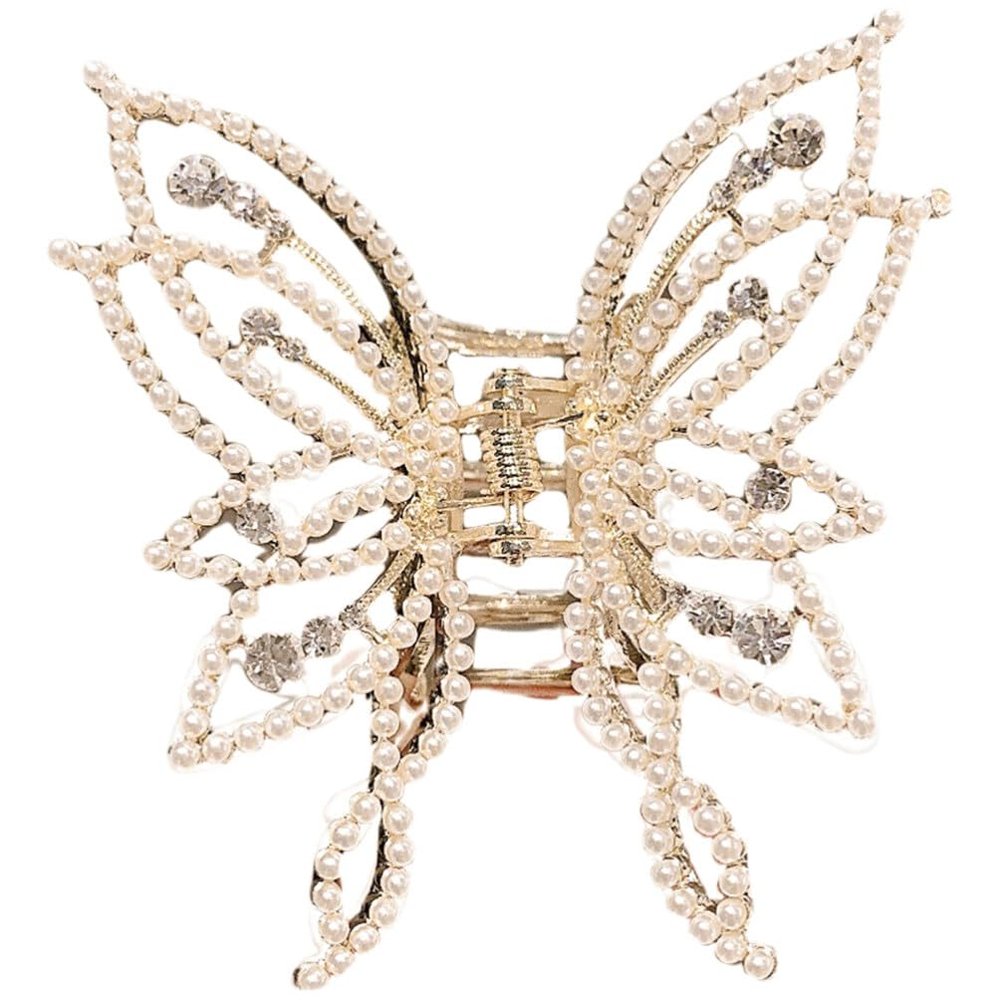 GALPADA Butterfly Hair Clip Rhinestones Elegant Hair Clamp Accessory for Women for Everyday Use and Special Occasions