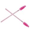50pcs Nylon Makeup Brush Mascara Wands Eyelash Eyebrow Disposable Portable Brush Professional Makeup Tools(Rose Red) view 3