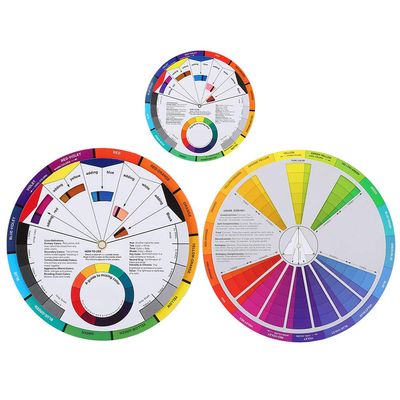 3pcs Tattoo Color Wheel Pigment Color Wheel Mixing Guide Tattoo Accessory Handy Easy Tattoo Toning Tool