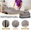 Kinlop 3 Sets Microfiber Massage Table Sheet Set 3 Colors 3 Piece Set Includes Massage Flat Sheet Fitted Sheet and Massage Face Rest Cover Stain Wrinkle-Resistant(Purple Gray, Dark Gray, Khaki) view 3