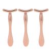 3PCS Metal Neck Firming Wrinkle Stick Set Cream Applicator Massage Tool Double Chin Remover Facial Massager T-Shape Neck Lift Firming Massager Set Eye Cream Applicator Massager for Women view 1