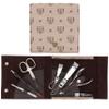3 Swords Germany - brand quality 7 piece manicure pedicure grooming kit set for professional finger & toe nail care scissors clipper textile case in gift box, Made in Germany view 1