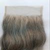 Lace Closure Grey - Salt and Pepper Straight Human Hair Extensions - 5x5 Transparent Swiss Lace Closure Raw Grey Human Hair (12 Inches) view 1