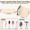 BAREFOOT CARIBOU Hair Tools Travel Bag and Heat Resistant Mat (15.5") for Flat Irons, Straighteners, Curling Iron, and Haircare Accessories, 2-in-1 design, Interior Pockets, Portable Organizer (Ivory) view 3