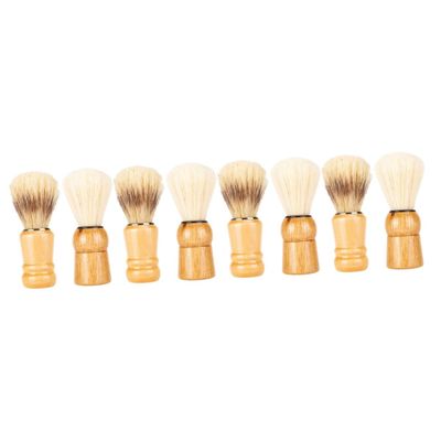 FRCOLOR 8pcs Handle Shaving Brush for Men Boar Bristle Shaving Brush for Travel and Home Use Father Day for Beard Care