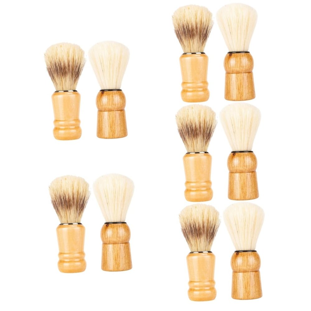 Beavorty 10pcs Men's Shaving Brush Beard Care Kit Shave Brush for Men Shaving Accessory Salon Quality