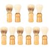 Beaupretty Men S Shaving Brush Set 10Pcs with Wooden Handle for Beard and Mustache Grooming Small Shave Brush for Salon and Home Use view 1
