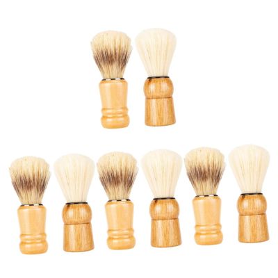 Beaupretty 8pcs Handle Shaving Brush for Men Beard Brush Natural Boar Bristles for Rich and Gentle Scrubbing for Home and Travel Use
