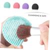 Beavorty 2pcs Silicone Makeup Brush Cleaner Mat Gentle Scrubbing Pad for Brush Cleaning Travel-friendly Design Mint Green Pink Essential Makeup Tool for Organizing and Cleaning view 3