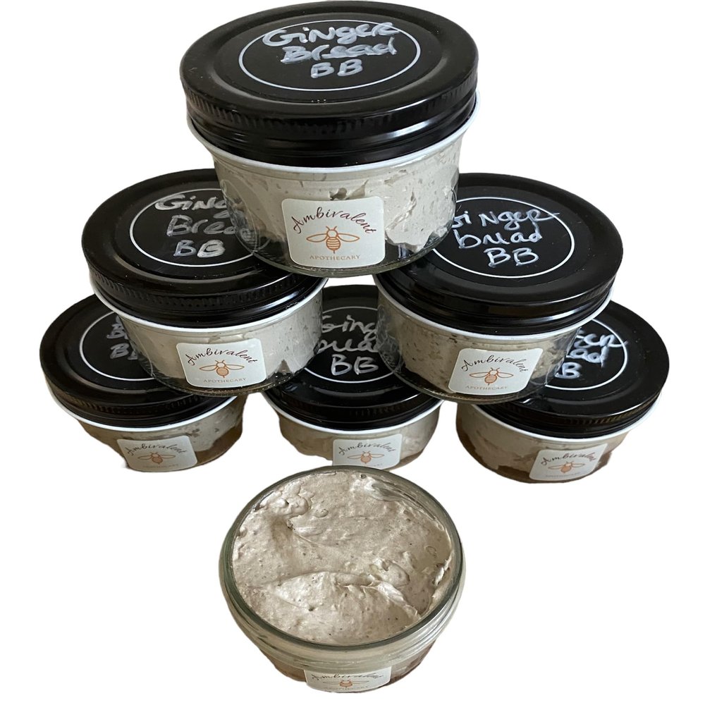 Ambivalent Apothecary Handmade, All Natural, Organic Whipped Body Butter (Gingerbread)